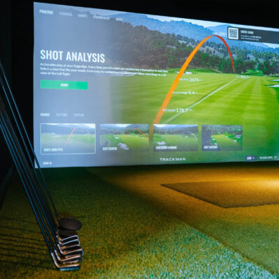 golf simulator screen in rino denver colorado