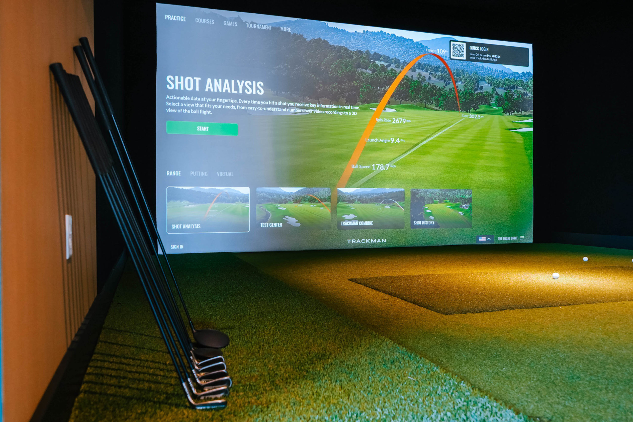 golf simulator screen